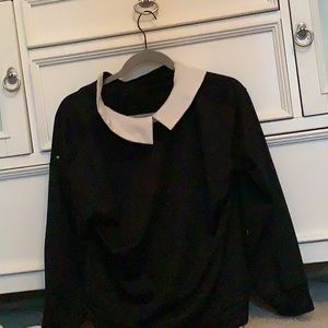Cute collard black sweater